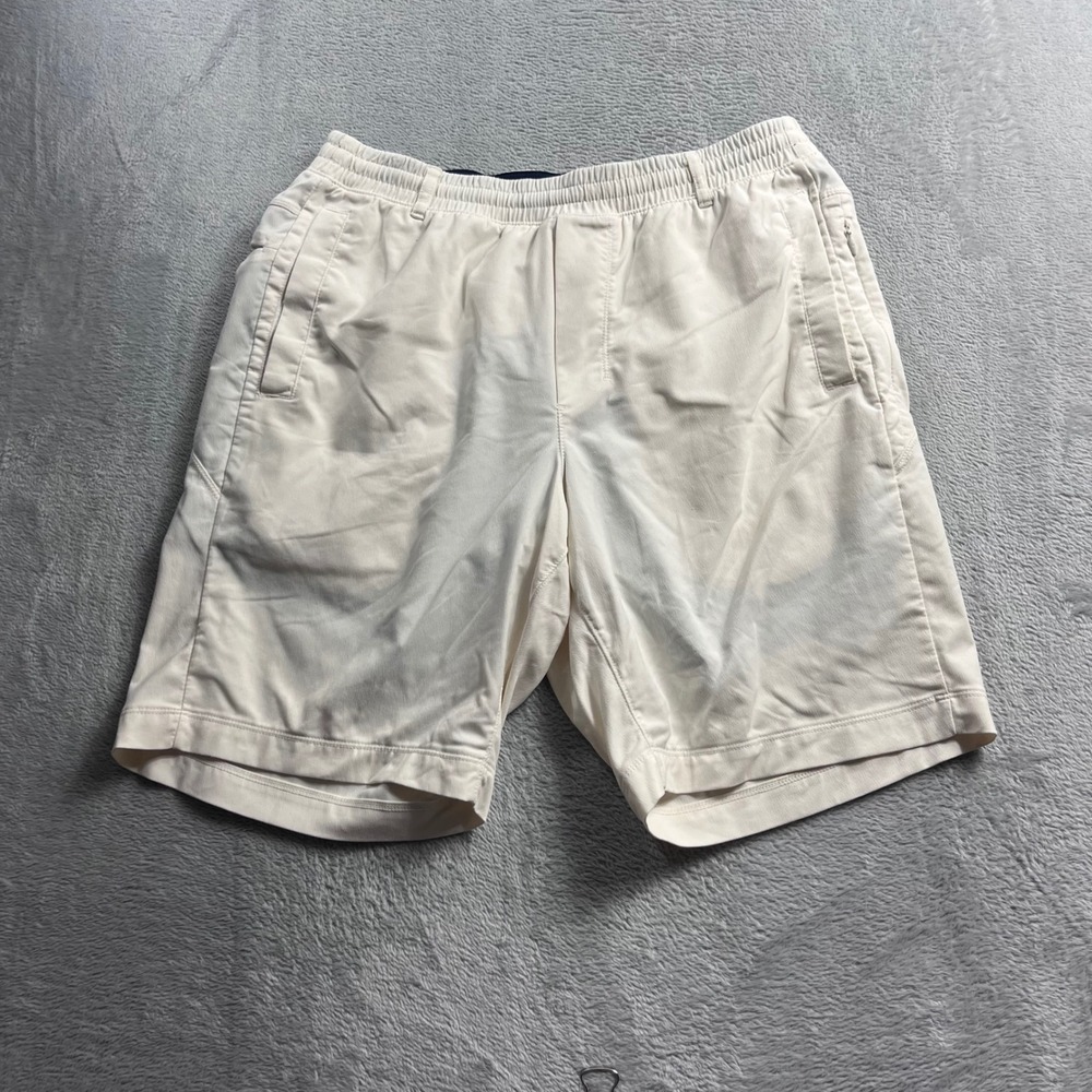 Birddogs Men Khaki Gym Golf Shorts with Built-in Liner Size Large Long